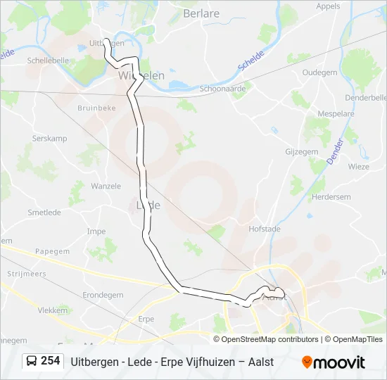 254 Bus Line Map