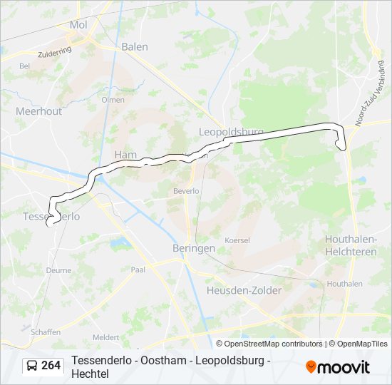264 bus Line Map
