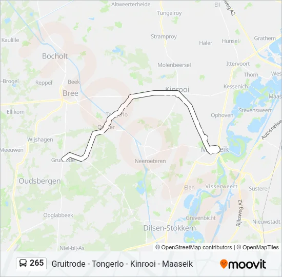 265 Bus Line Map