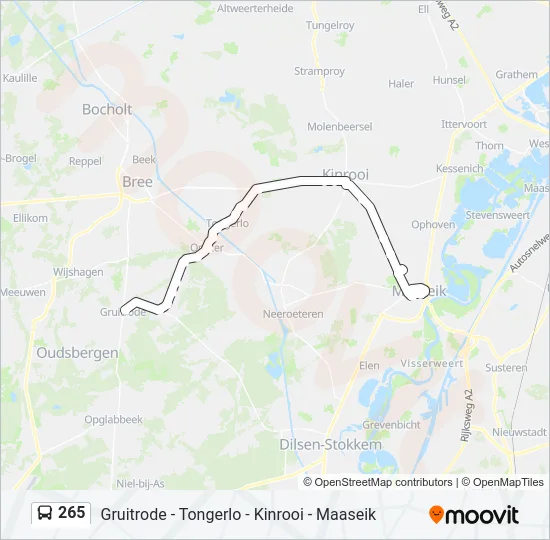 265 Bus Line Map