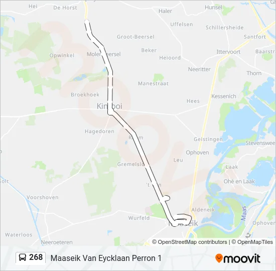 268 Bus Line Map