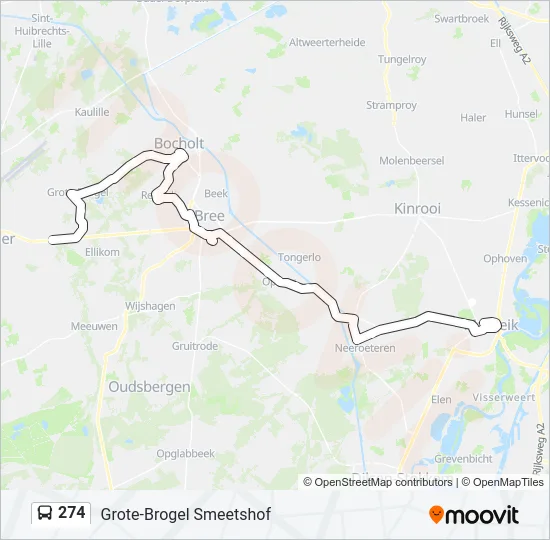274 Bus Line Map