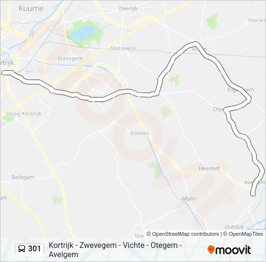 301 Bus Line Map