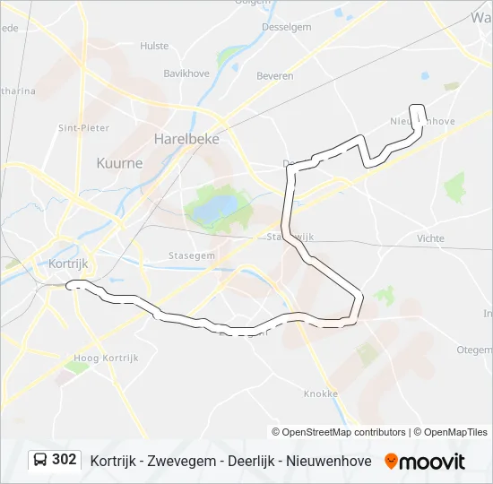 302 Bus Line Map