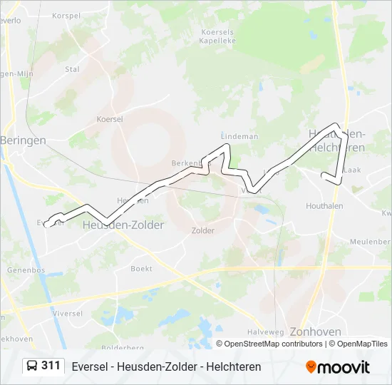 311 Bus Line Map