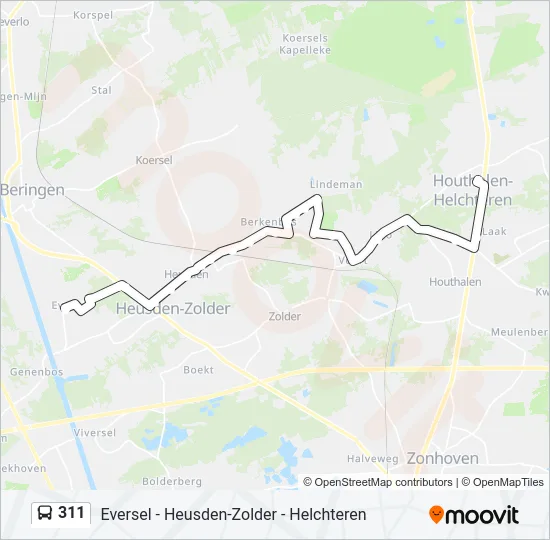 311 Bus Line Map