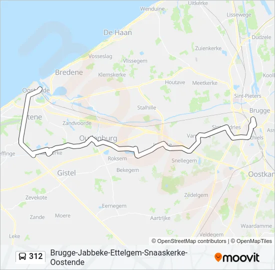 312 Bus Line Map