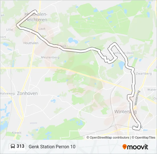 313 Bus Line Map