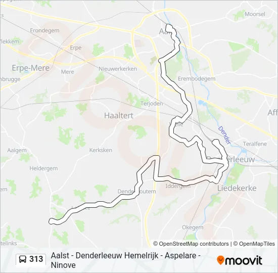 313 Bus Line Map