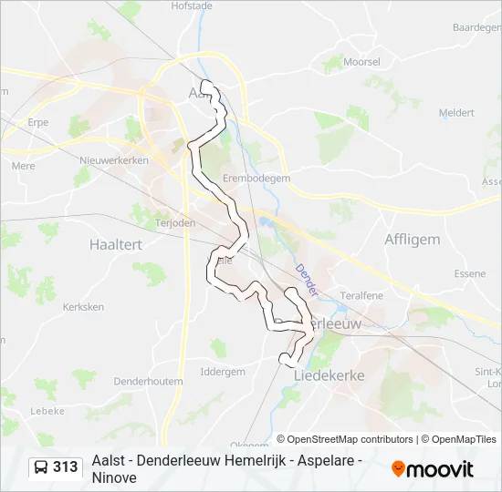 313 Bus Line Map