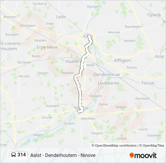 314 Bus Line Map