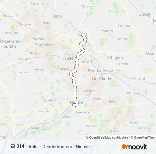 314 Bus Line Map