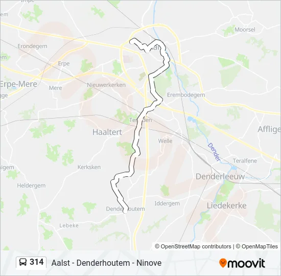 314 Bus Line Map