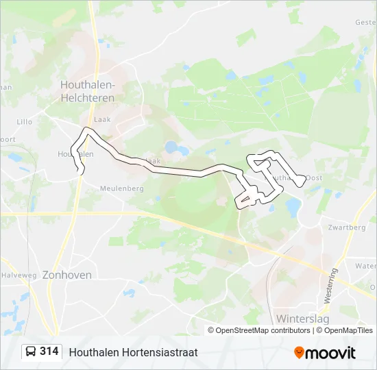 314 Bus Line Map