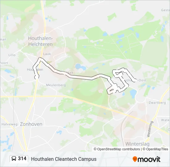 314 Bus Line Map