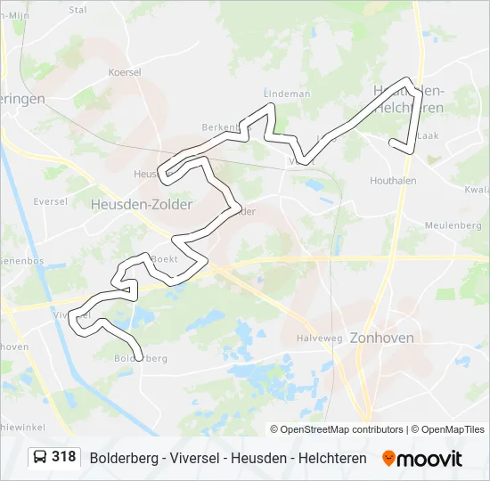318 Bus Line Map