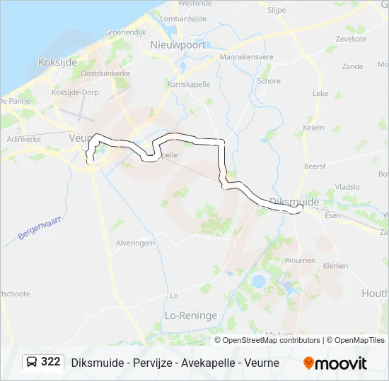 322 Bus Line Map