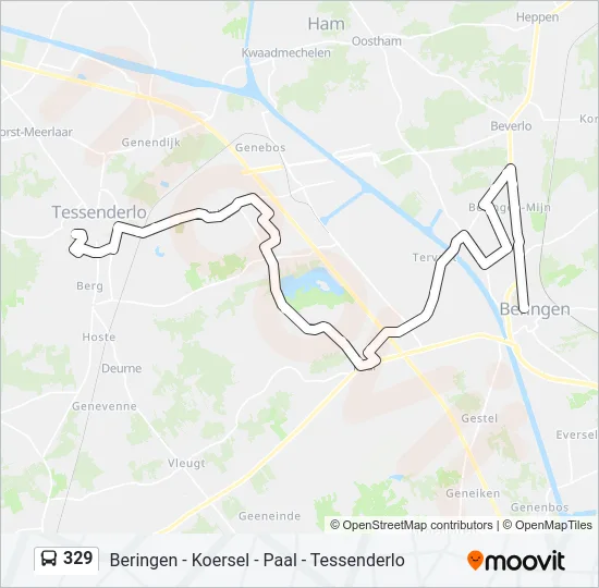329 Bus Line Map
