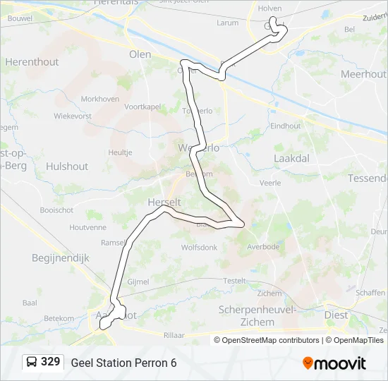 329 Bus Line Map