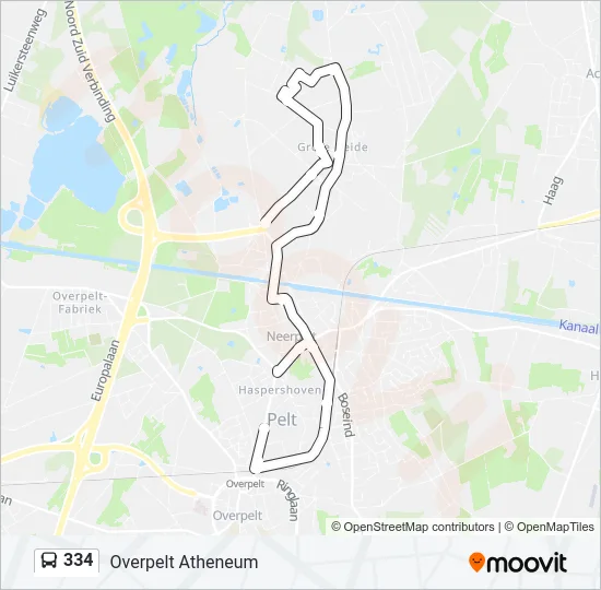 334 Bus Line Map