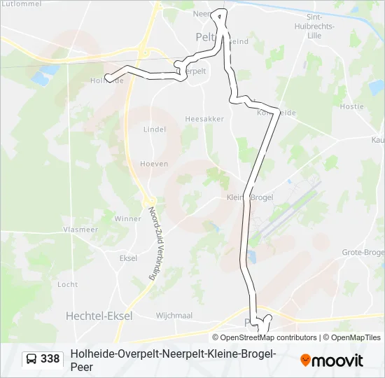 338 Bus Line Map
