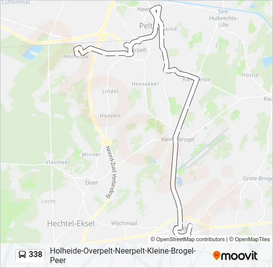338 Bus Line Map
