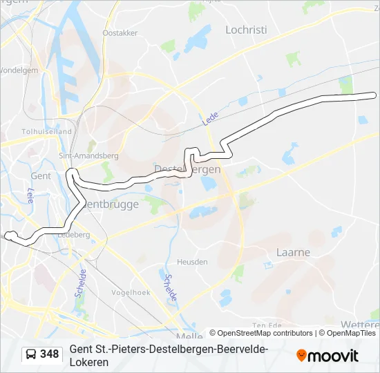 348 Bus Line Map