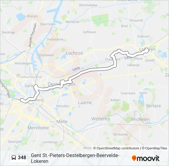 348 Bus Line Map