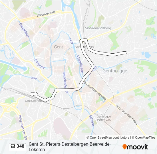 348 Bus Line Map