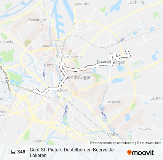 348 Bus Line Map
