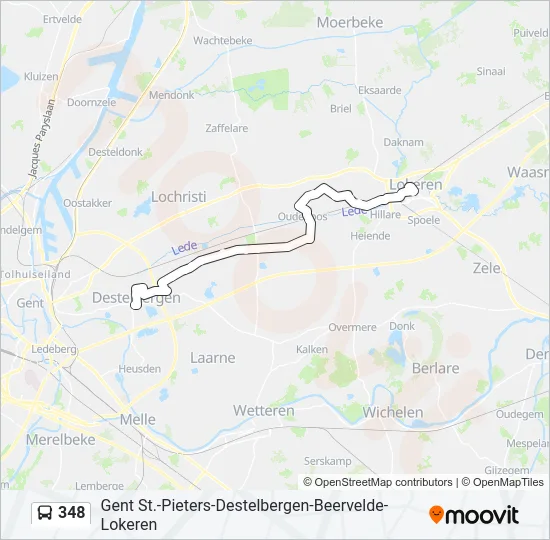 348 Bus Line Map