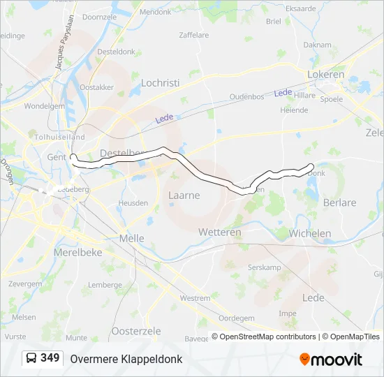 349 Bus Line Map