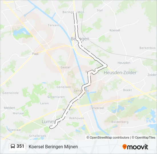 351 Bus Line Map