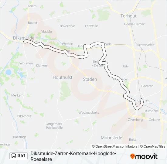 351 Bus Line Map