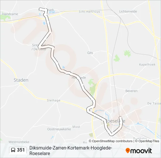 351 Bus Line Map