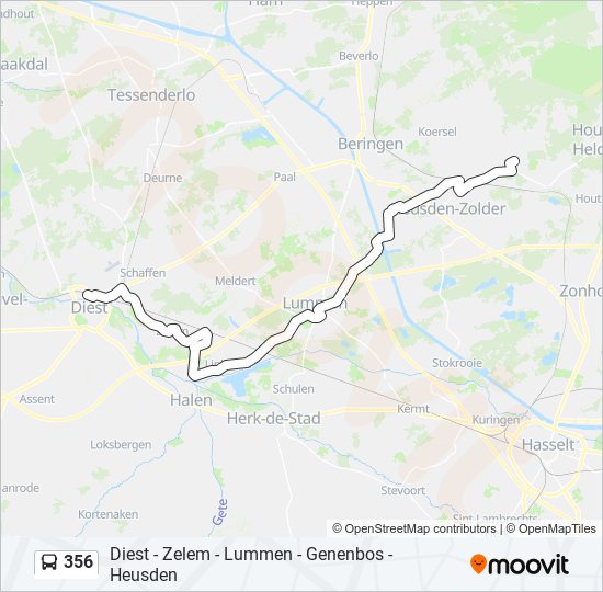 356 bus Line Map