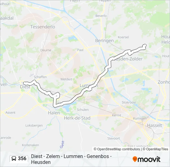 356 Bus Line Map