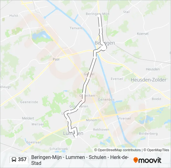 357 Bus Line Map