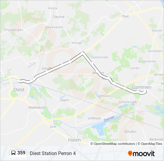 Plan de la ligne 359 de bus