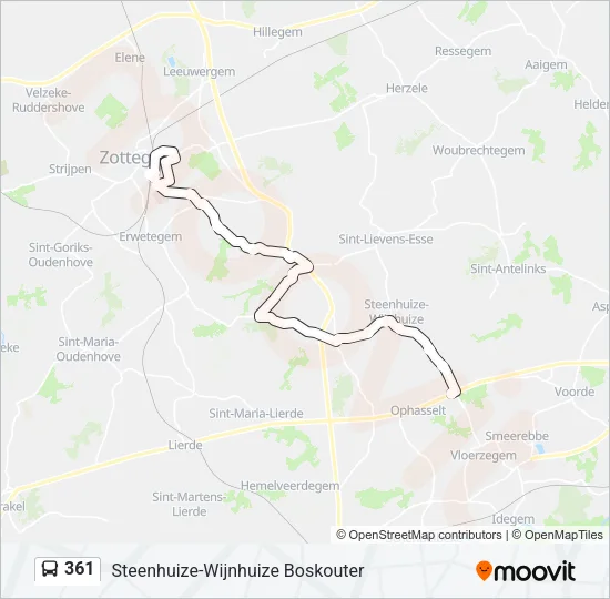 361 Bus Line Map