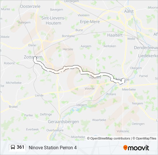 361 bus Line Map