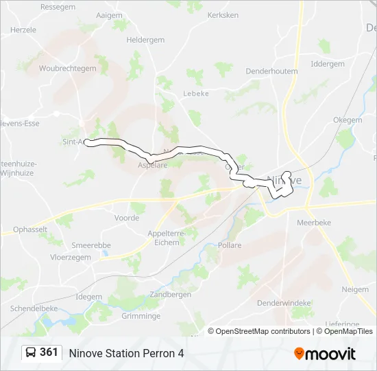 361 Bus Line Map