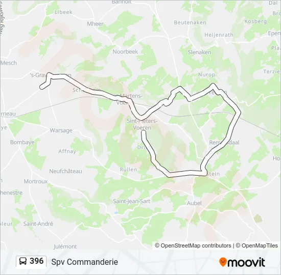 396 Bus Line Map