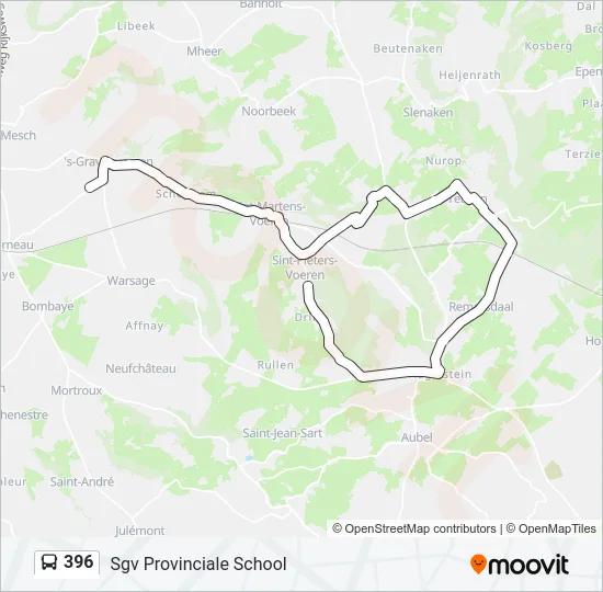 396 Bus Line Map