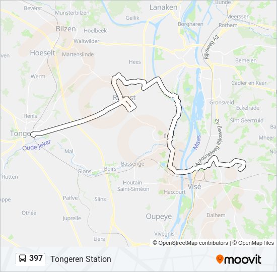 Plan de la ligne 397 de bus