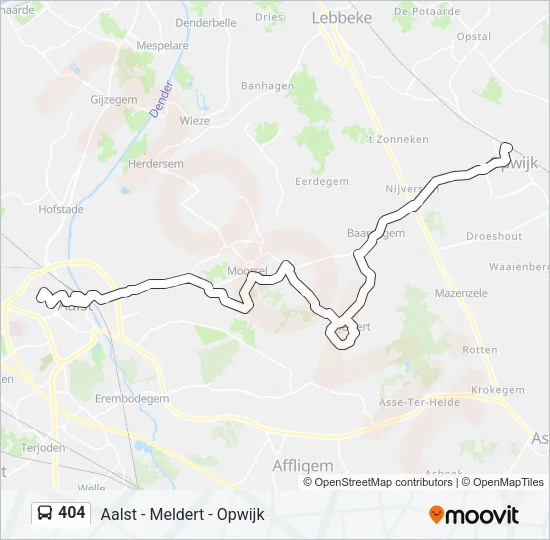 404 Bus Line Map