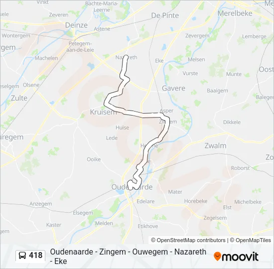 418 Bus Line Map