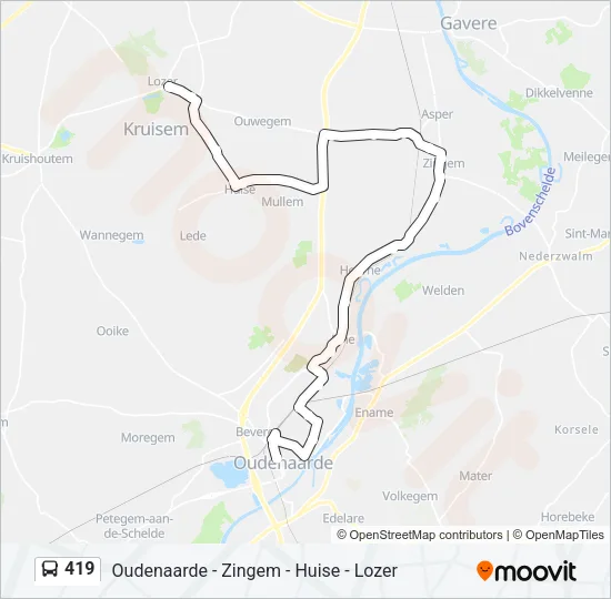 419 Bus Line Map