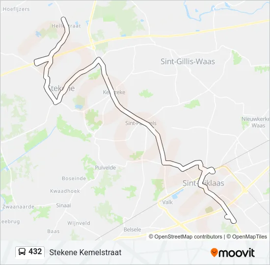 432 Bus Line Map