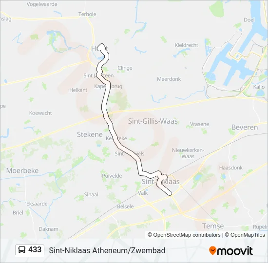 433 Bus Line Map